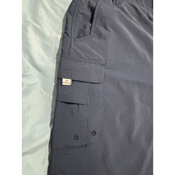 Columbia PFG Omni Shade UPF 50 Navy Blue Cargo Bahama Shorts XXL 8” Inseam NWT - Picture 5 of 9